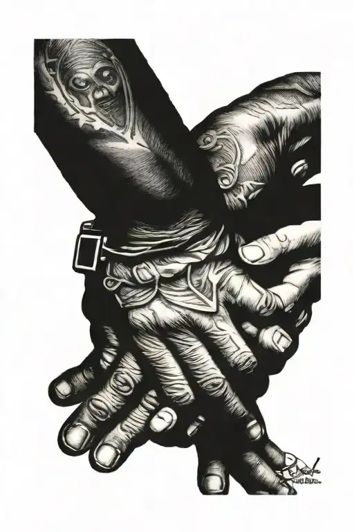 Dad Holding Hands Holding