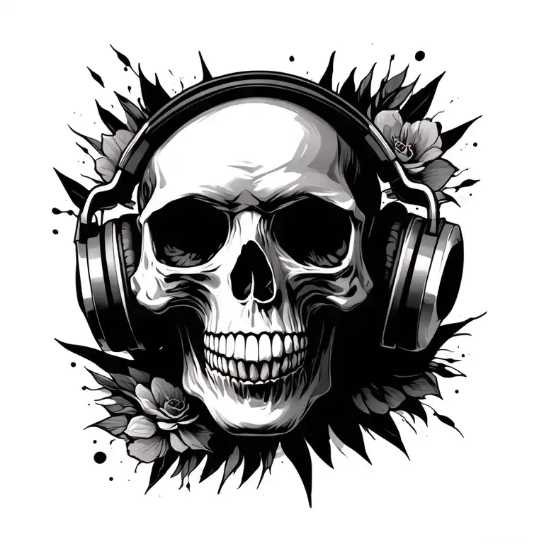 Skull And Headphones Mens