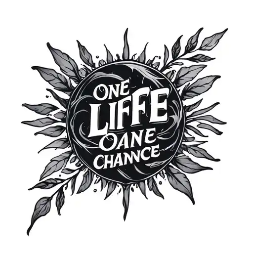 One Life One Chance Dark Forearm
