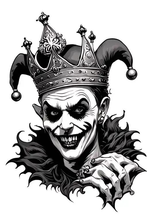 Horror Jester With Crown
