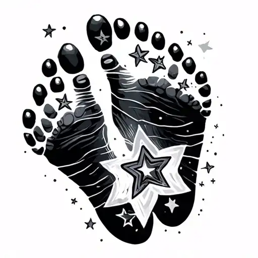 Footprints Baby Stars
