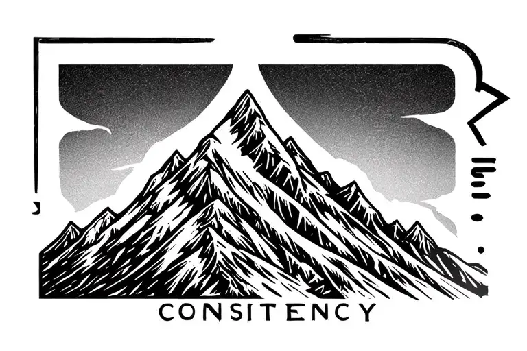 The Word Consistency And A Symbol Like Mountain Peak