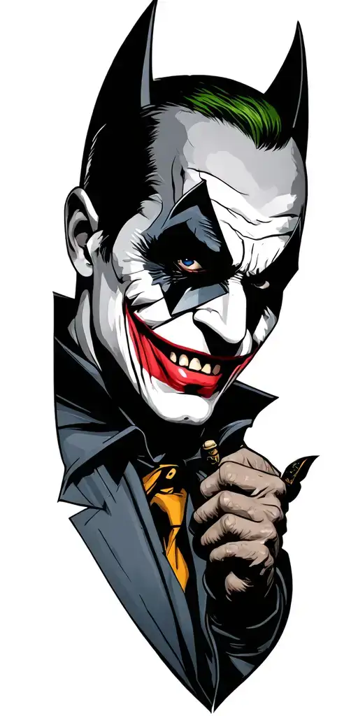 The Joker Wearing Batman Mask