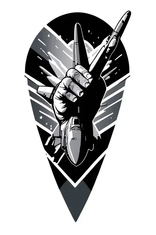 F-15 Silhouette Pointing Up