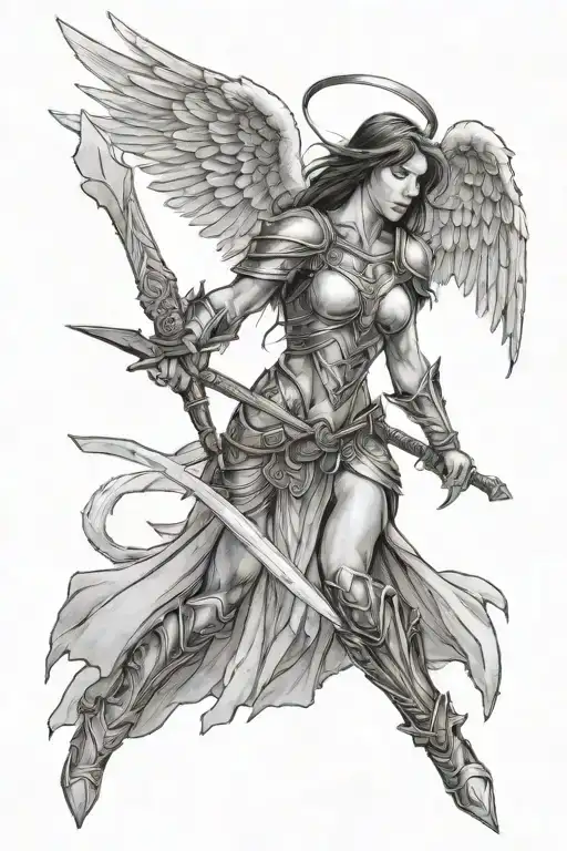Female Angel Warrior Standing