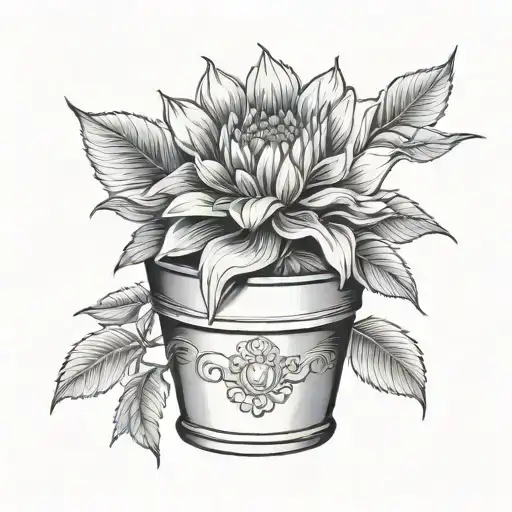 One Unflower In A Pot