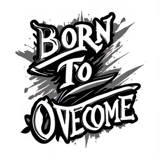 Born To Overcome Words Straight Across