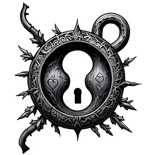 Chastity Symbol Lock And Key Hole