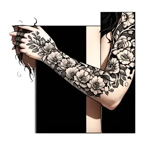 Floral Vine Arm Wrap