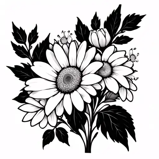 Daisy And Tulip Vine Wrapping