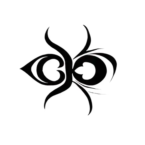 Black Tribal Tattoo On Female Chest