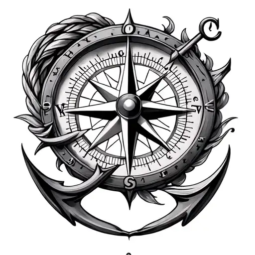 Compass Anchor Ship Full Sleeve