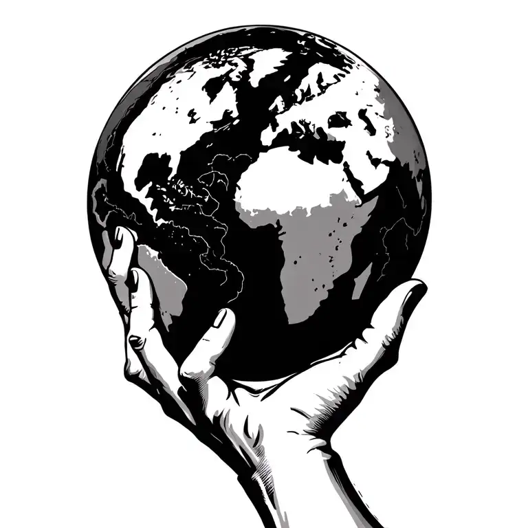Hand Holding A Globe