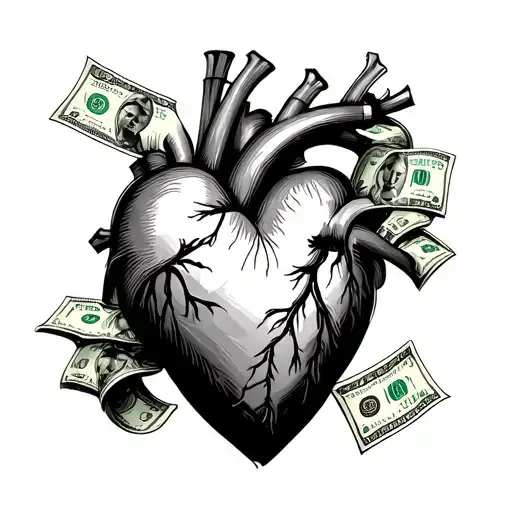 Form Of The Heart With Money