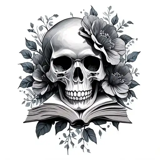 Books Dark Romance Skull Flowers