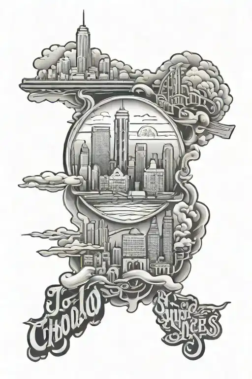 Cholo Los Angeles Skyline