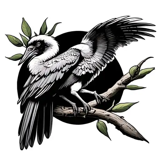 Archaeopteryx On An Olive Branch