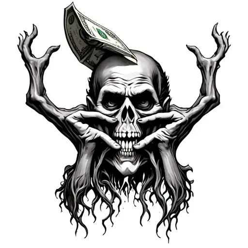 Hear No Evil See No Evil With Money The Root Of All Evil And Grim Reeper