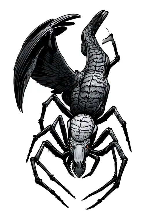 Deagle With Spider Crawling