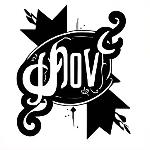 Text 'Pov' Border Looking