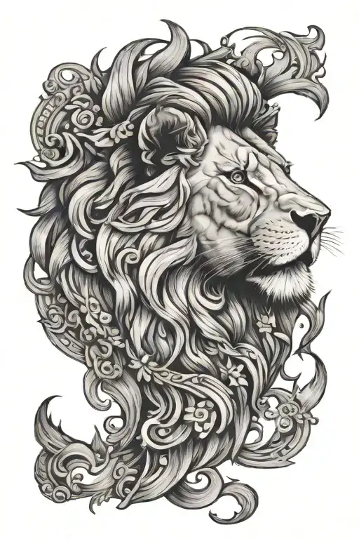 Lion Eating The Sun Surrounded