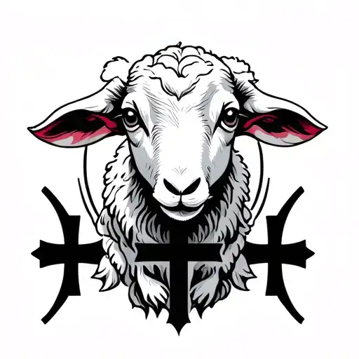 Lamb And A Nail Cross
