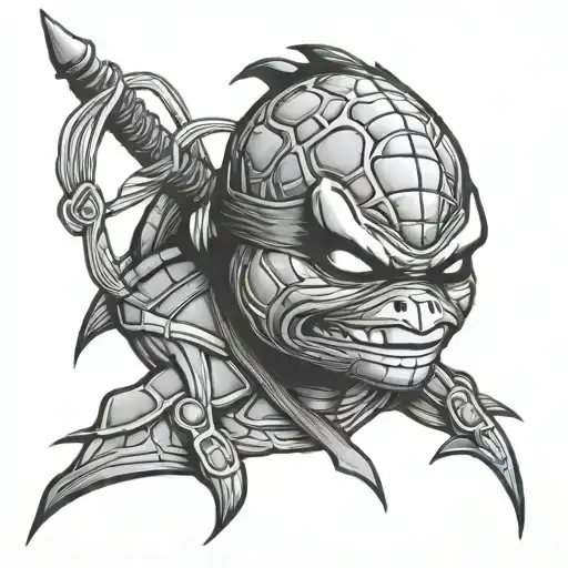 Wicked Ninja Turtle Mask Split In Half