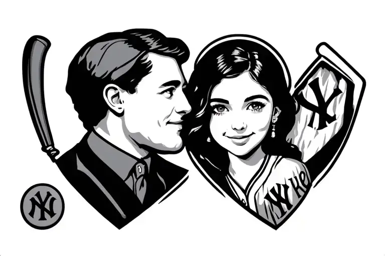 Father Daughter Yankees Memorial