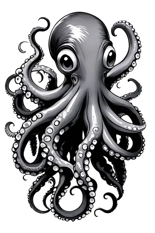 Girly Octopus Gracefully Swimming