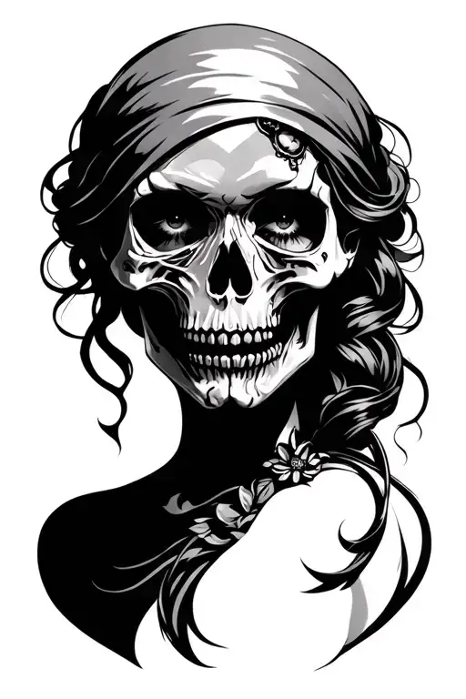 Hafe Skull Face Hafe Woman Face