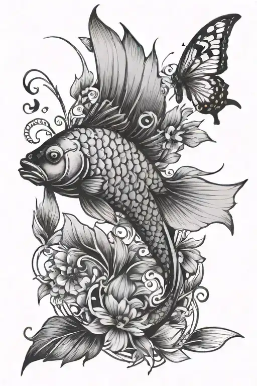 Sigil Koi Fish And Butterfly Wings