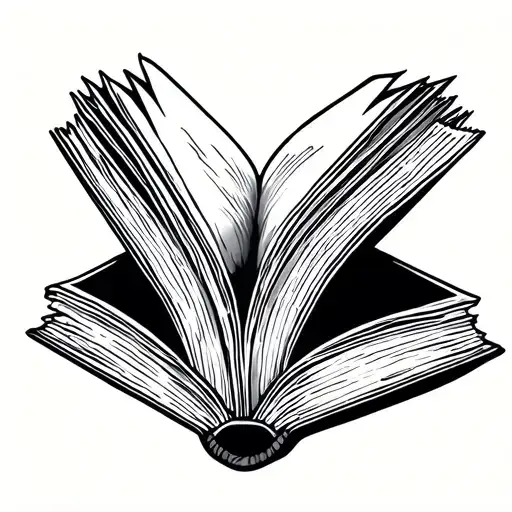 Simple Book Tattoo Design