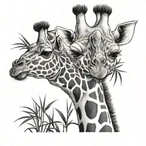 Full Giraffe In Bamboo China