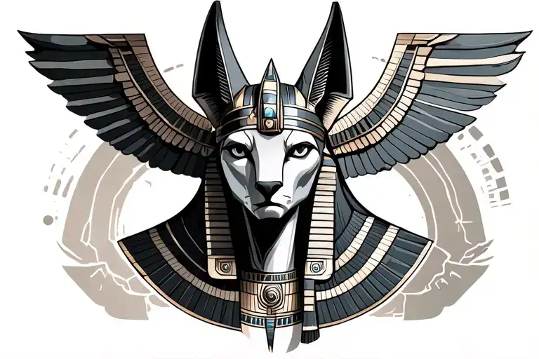 Technology With Egyptian God Anubis