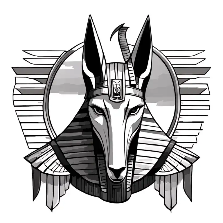 Technology With Egyptian God Anubis