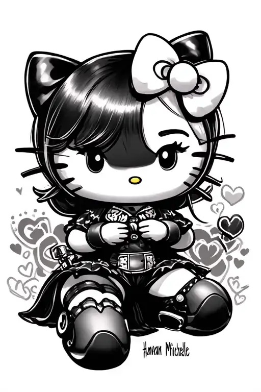 Hello Kitty Meets Harley Quin Hannah Michelle