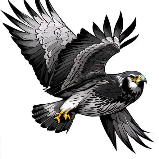 Peregrine Falcon Soaring