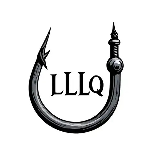 Fish Hook With Initals Llq