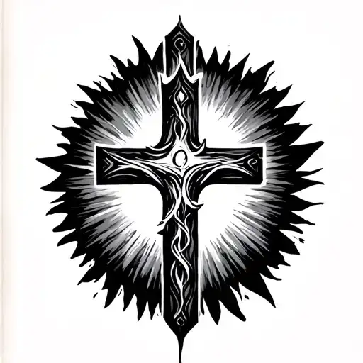 Make Me A Tattoo Thats A Basic Cross That Says Only God Can Judge Me