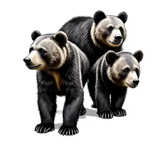 3 Small Bears Representing My Kids