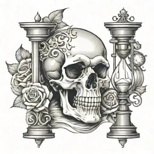 Skull Hourglass