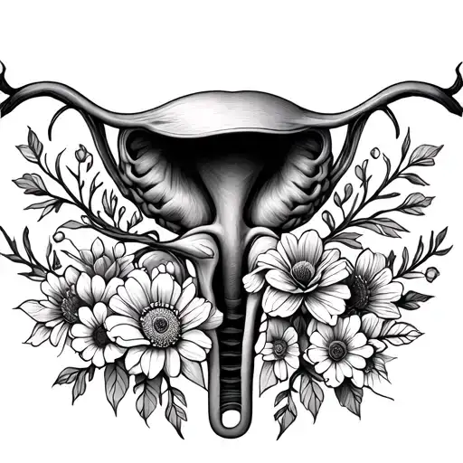A Uterus Made Entirely Of Flowers