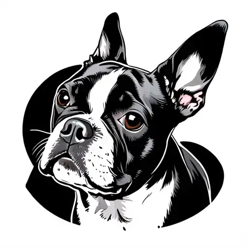 Rocky The Name Of My Dog He Was A Boston Terrier Would Like His Name With Pointy Ears