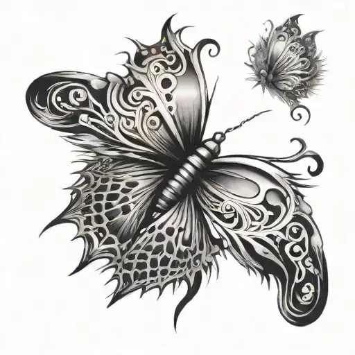 Spiky Vibes Forming Around A Butterfly