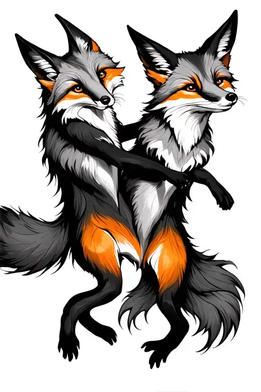 Foxes Dancing