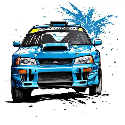 Impreza Gc8 555 Rally Car Off Road Blue