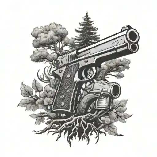 Tree And Gun