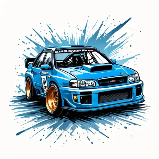 Impreza Gc8 555 Rally Car Off Road Subaru Blue