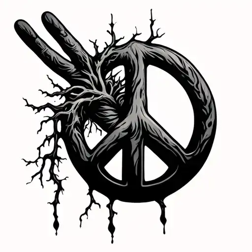 Peace Sign Roots Depth