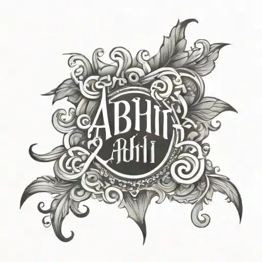 Abhi Name Logo